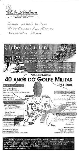 Nota - Palestra sobre os 40 anos do Golpe Militar para C. do Povo
