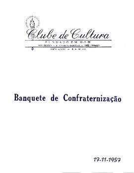 Folder Banquete de Confraternização dos associados