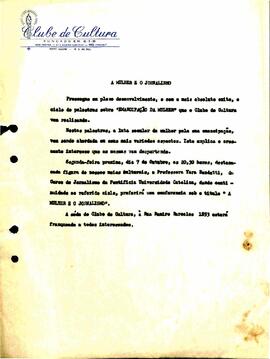 Nota - Emanicpação da mulher: Jornalismo