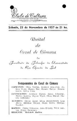 Folder - Recital do Coral de Câmara