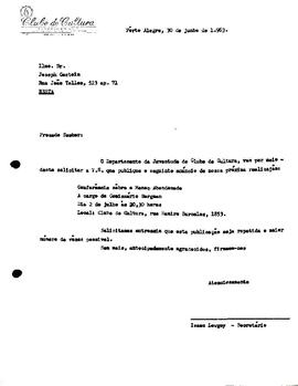 Corr. Expedida -  Conferência sobre o Menor abandonado