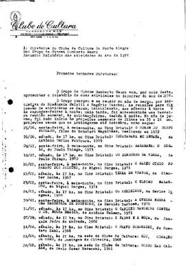 Relatório de Trabalho do Grupo de Cinema Humberto Mauro