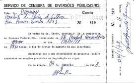 Convite Censura Hans Baumann