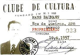 Carteira de Sócio Hans Baumann