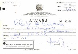 Alvará Reunião Dançante