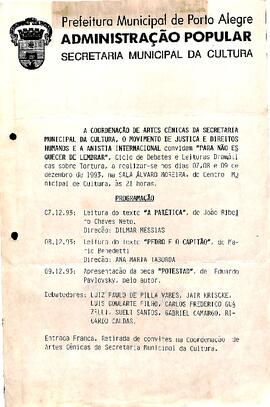 Para Não Esquecer de Lembrar - Ciclo de Debates sobre tortura