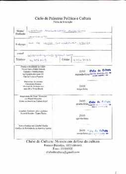 Ciclo de Palestras - Política e Cultura