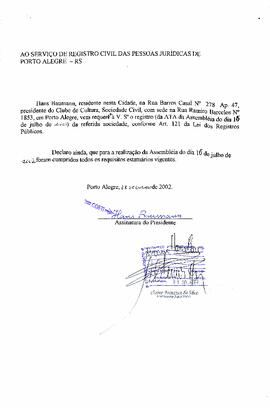 Registro de Ata da Assembléia - 2002/1