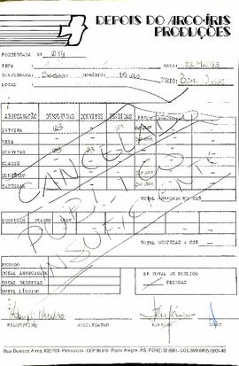 Bordero -  A revolta dos perus