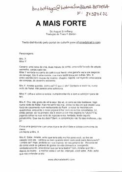 Oficina de Teatro - A mais forte