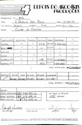 Bordero -  A revolta dos perus