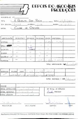 Bordero -  A revolta dos perus