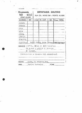Nota Fiscal de serviço de estofaria