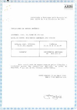 Apolice de Seguro de 1996