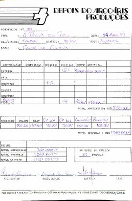 Bordero -  A revolta dos perus