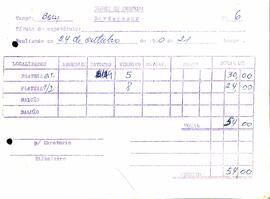 Bordero -  sem identificação