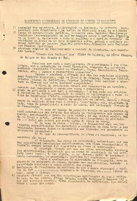 Documentos para solicitação de subvençao