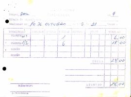 Bordero -  sem identificação