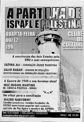 A partilha de Israel e Palestina
