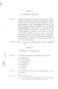 Estatuto do Clube de Cultura -  1995