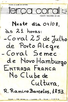 Coral 25 de julho e Coral SEMEC