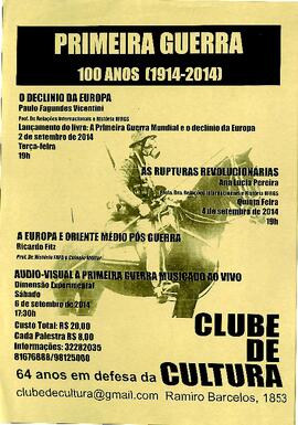 Primeira Guerra: 100 anos