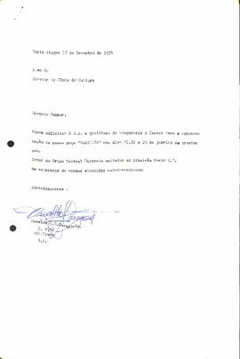 Solicitação de Cedência de espaço - Grupo Teatral Maranata