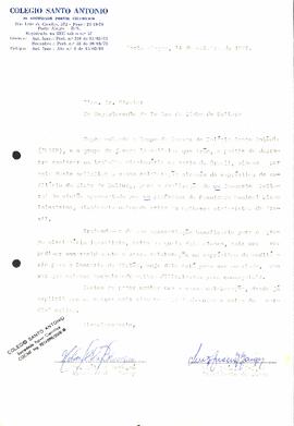 Solicitação de Cedência de espaço - Grupo de Jovens do Colégio Santo Antônio