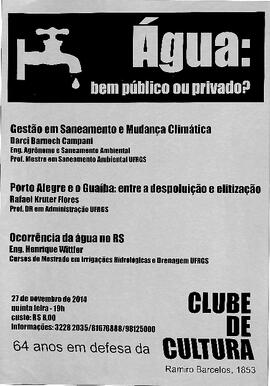 Agua bem publico ou privado