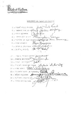 Diretoria do Clube de Cultura