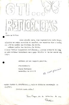 Solicitação de Cedência de espaço - CDC Reticencias