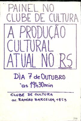 A produção cultural atual no RS