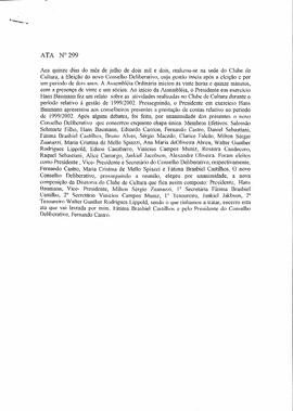 Ata do Conselho Deliberativo nº 299