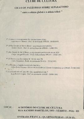 Palestras sobre Separatismo