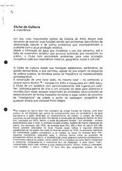 Relatos sobre a trajetória do Clube de Cultura 4