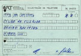 Solicitação de Linha Telefonica