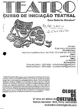 Curso de Iniciacao teatral