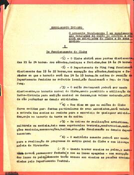 Regulamento do Clube de Cultura