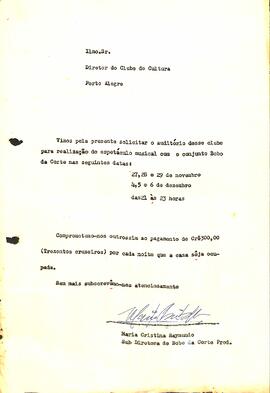 Solicitação de Cedência de espaço - Bobo da Corte Produções