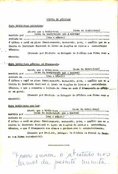 Minuta de atestado de funcionamento