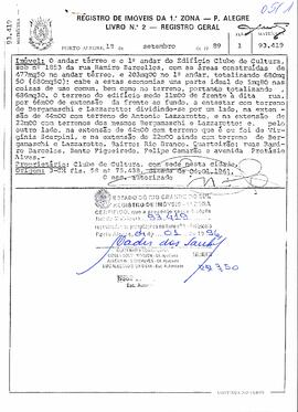 Registro do Imóvel - 1989