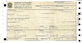 Inscrição no Ministério da Fazenda - 1985