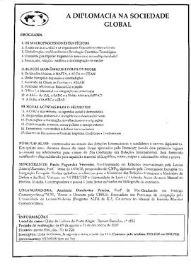 A Diplomacia na Sociedade Global