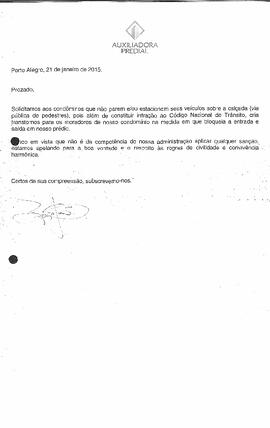 Comunicado aos Condôminos - 21/01/2015