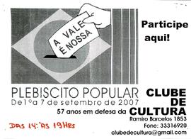 Plebiscito popular: a Vale é nossa