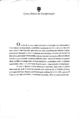 Curso Básico de Interpretação