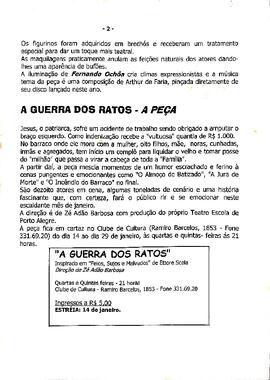 A guerra dos Ratos - a peça