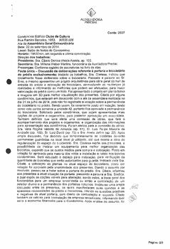 Ata de Reunião de Condomínio - 22/09/2014