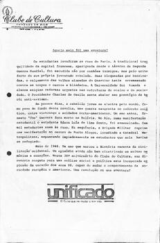 Palestra sobre o maio de 1968