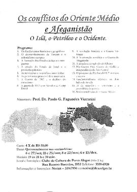 Os conflitos do Oriente Medio e Afeganistão